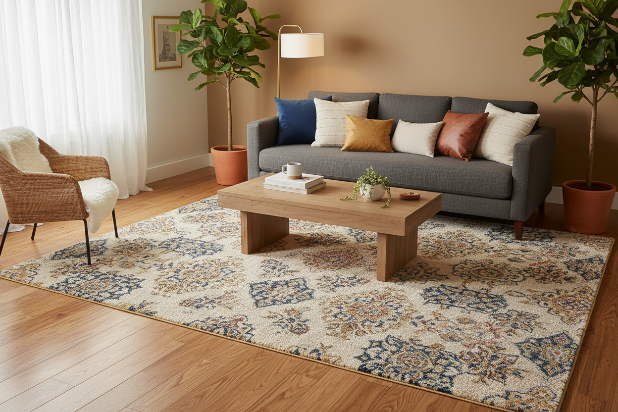 rug in a living room